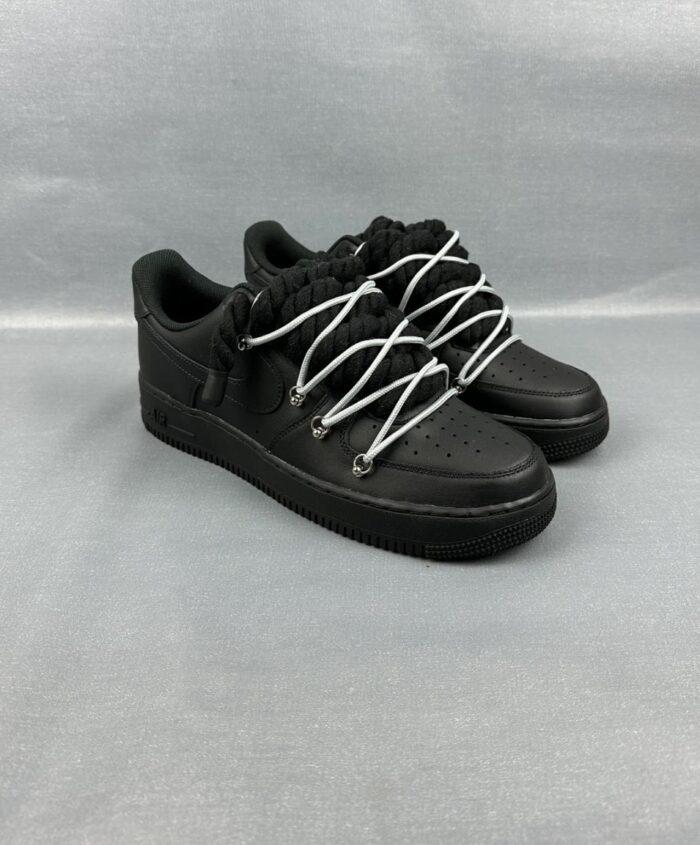Nike Air Force 1 “Double Laces Black & Grey” - immagine 1