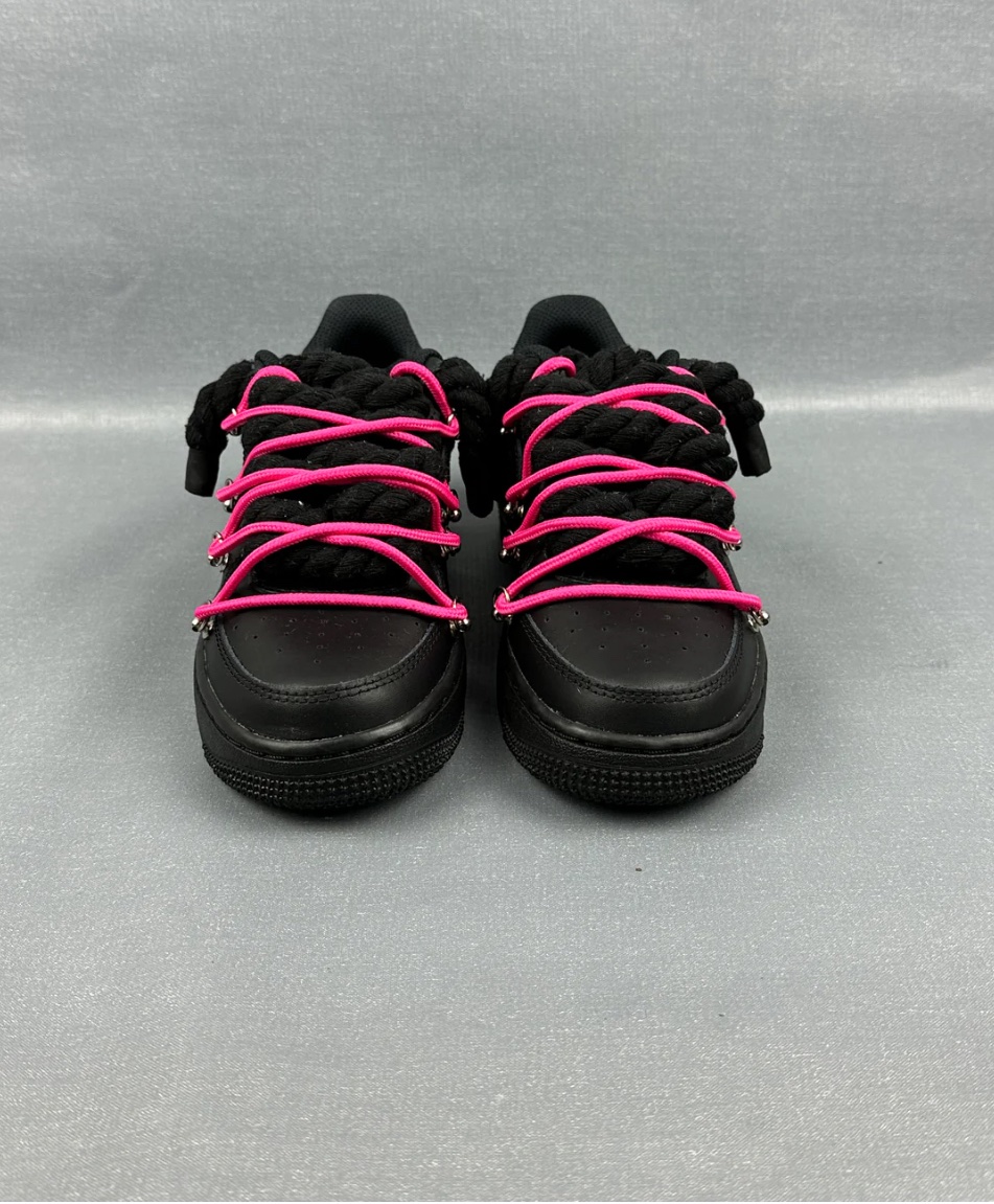 img_4066 Nike Air Force 1 “Double Laces Black & Fucsia” - immagine 2