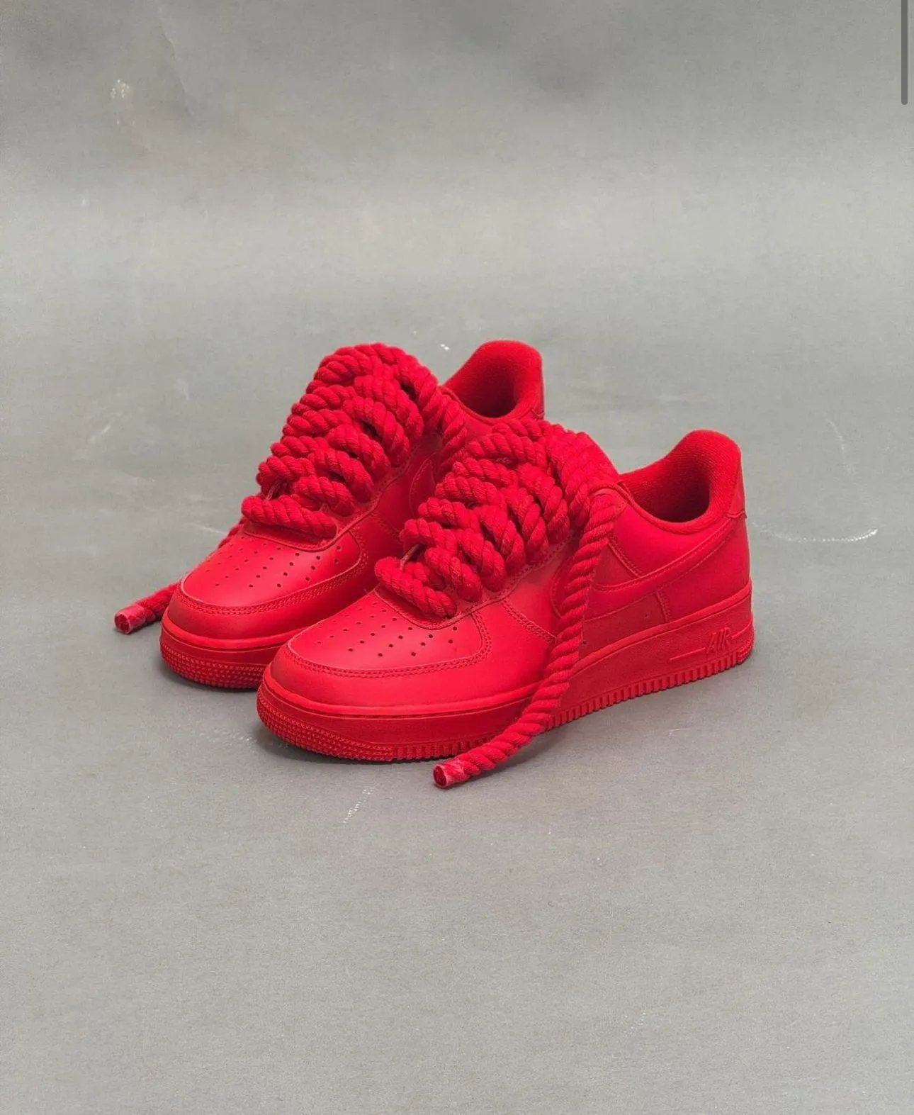 Nike Air Force 1 “Rope Laces Red” – VR Custom Shoes