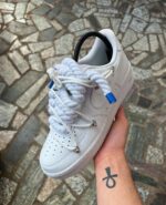 Nike Air Force 1 “Suola Blu Triple Laces White” - immagine 4