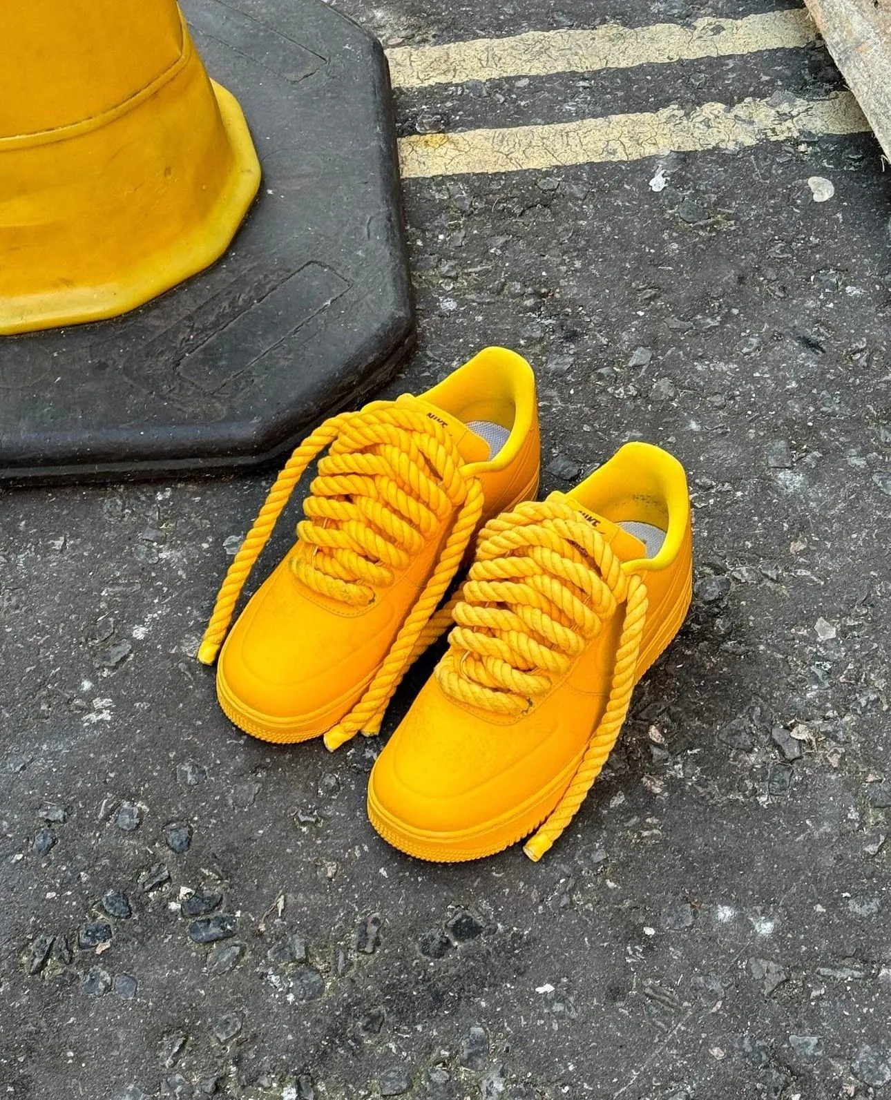 Usaf Yellow Rope Nike Air Force 1 Yellow – VR Custom Shoes