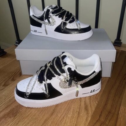 Nike Air Force 1 Swoosh Diamond Triple Laces Swarovski