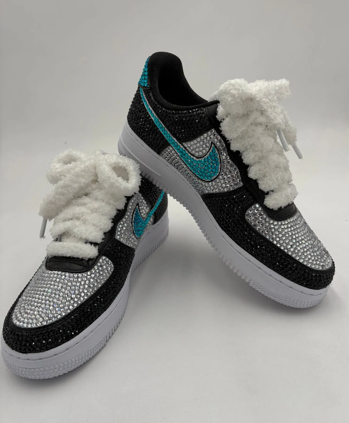 Nike Air Force 1 FULL Diamond GZ LACES FLUFFY