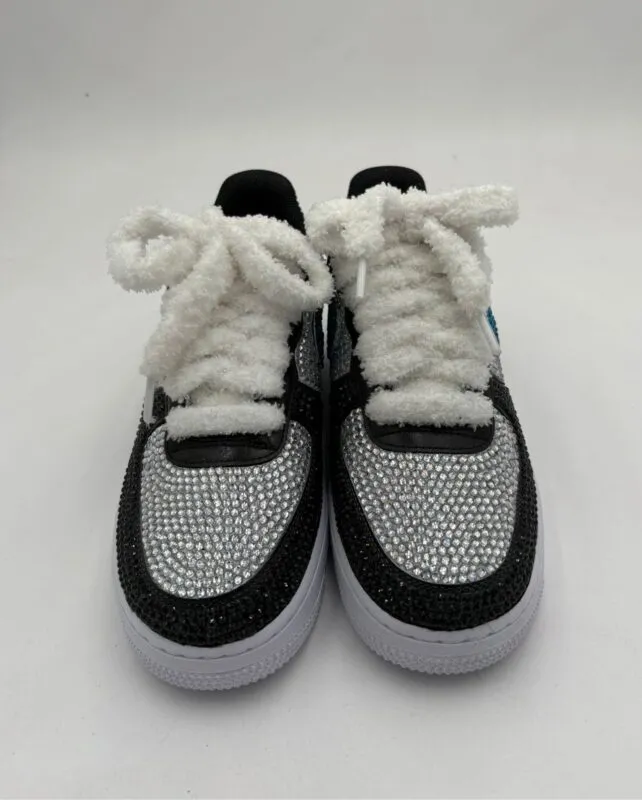 Nike Air Force 1 FULL Diamond GZ LACES FLUFFY - Photo 2