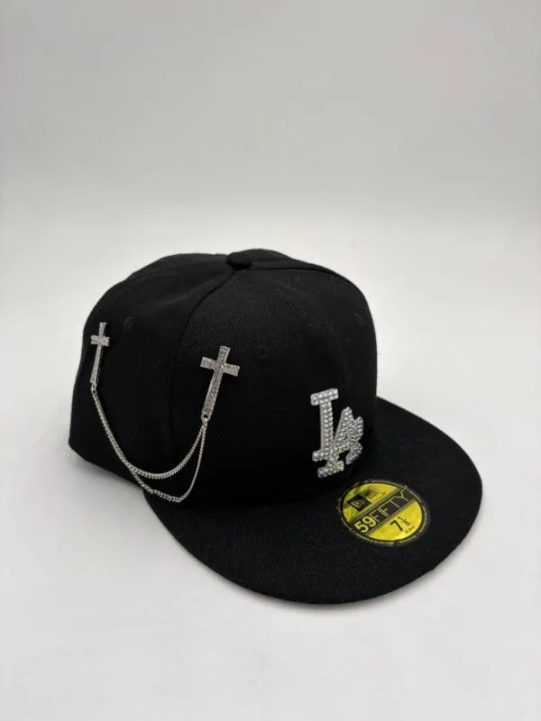 LA New Era Silver Crosschain Black Cap - Photo 3