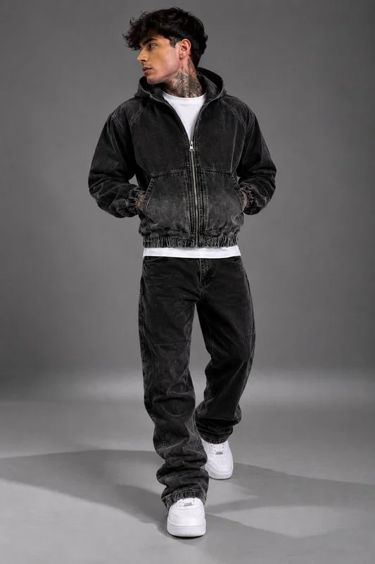 Completo Washed Black Denim Set - Foto 1