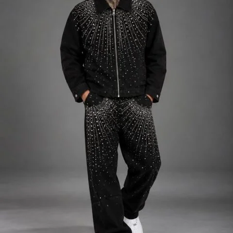 Completo Diamond Rain Denim Set