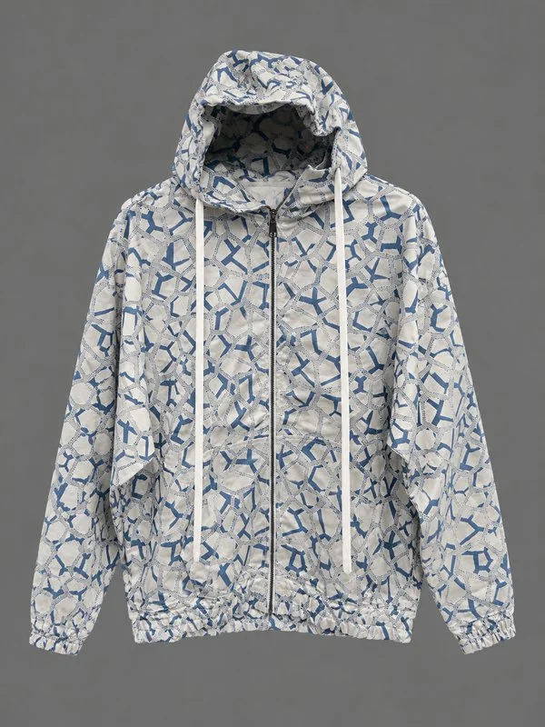 Giacca Windbreaker Monogram con Cappuccio - Foto 1