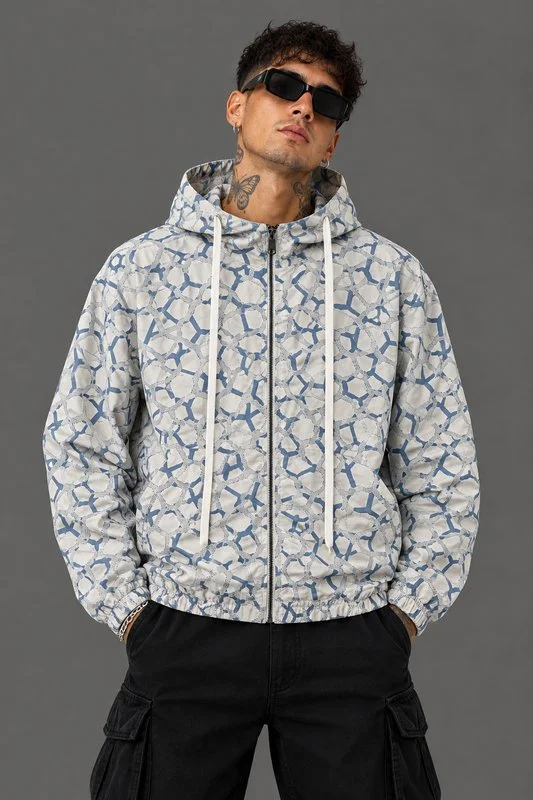 Giacca Windbreaker Monogram con Cappuccio - Foto 2