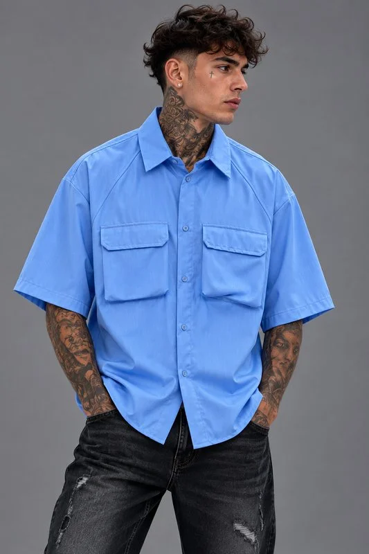 Camicia Cargo Sky Blue - Foto 2
