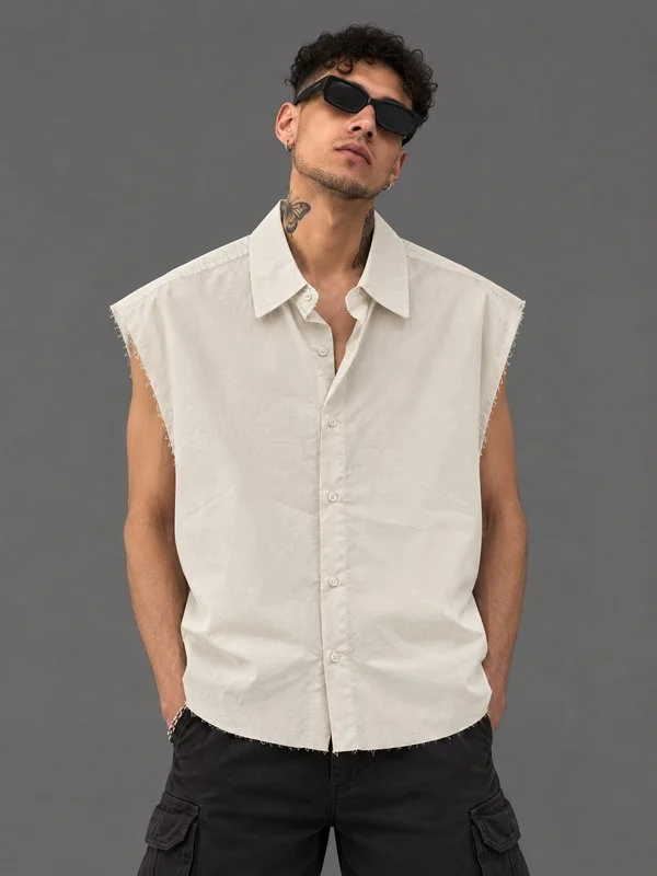 Camicia Smanicata Raw Cut - Foto 2