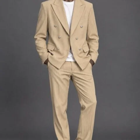 Abito Gessato Montecarlo Beige