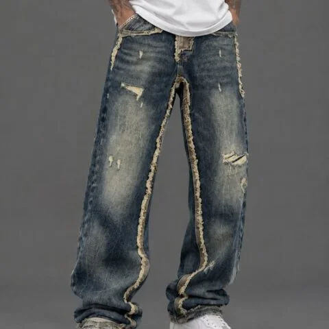 Jeans Destroyed Raw Edge
