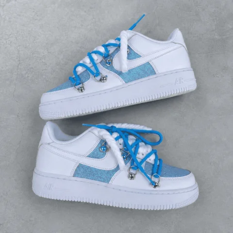 Nike Air Force 1 Glitter Sky Double Laces
