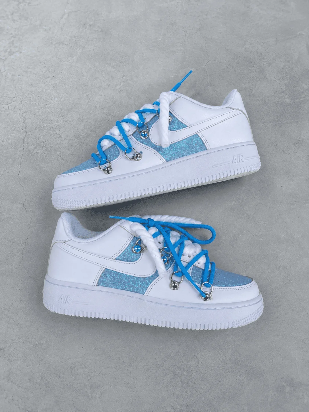 Nike Air Force 1 Glitter Sky Double Laces - Foto 1