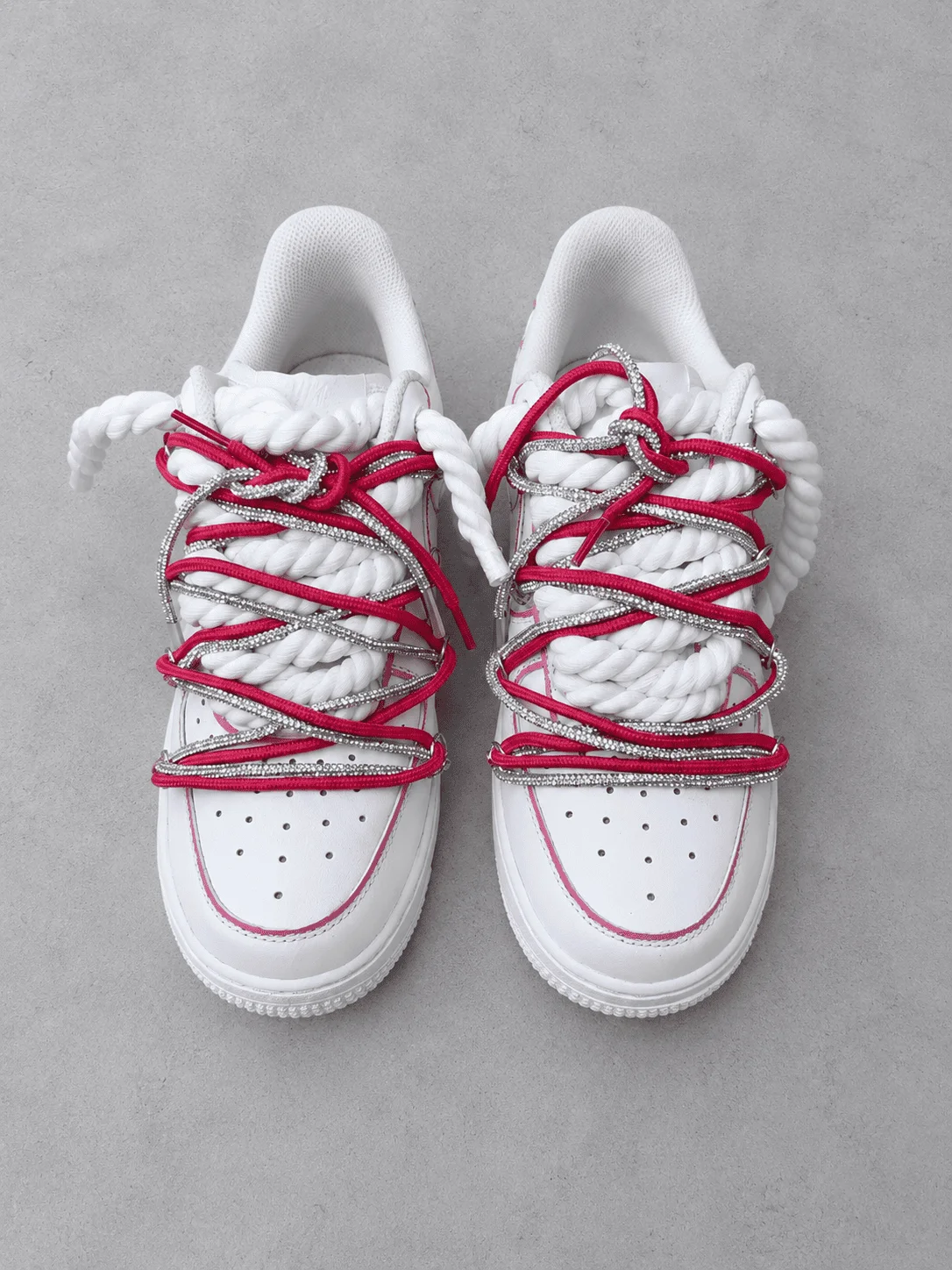 Nike Air Force 1 Board Pink Swoosh Swarovski - Foto 2
