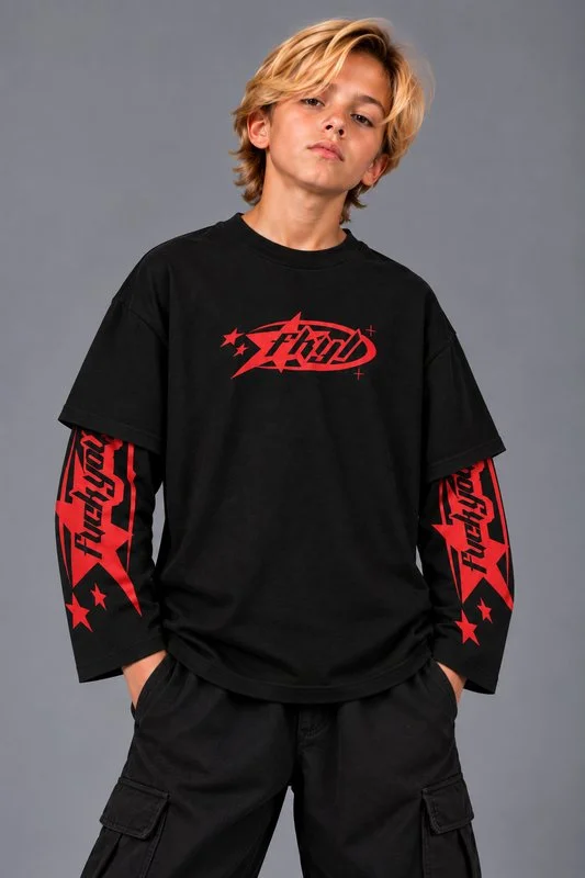 Longsleeve Kids Red Star - Foto 1
