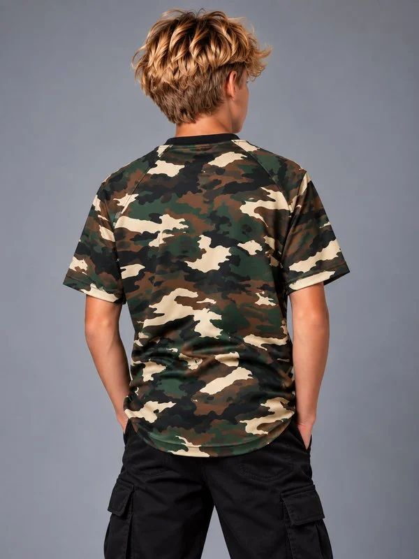 T-Shirt Kids Camo Red Lips - Foto 2