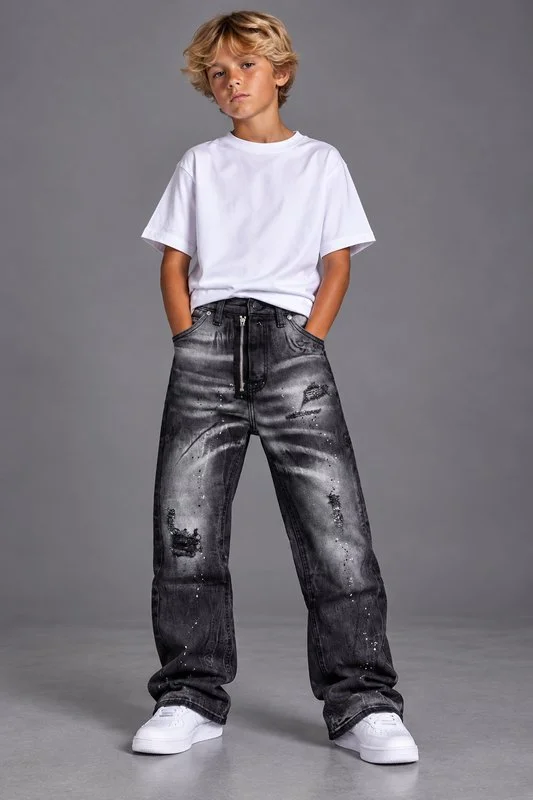 Jeans Kids Black Washed - Foto 1