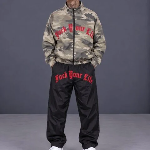 Coordinato Fuck Your Life Camo Streetwear