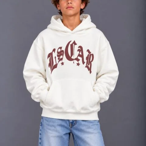 Felpa Kids Oscar Gothic – Bianco/Nero