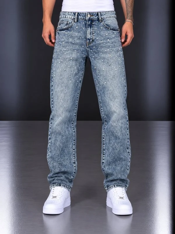 Jeans Regular Fit Pearl Washed Blue - Foto 1