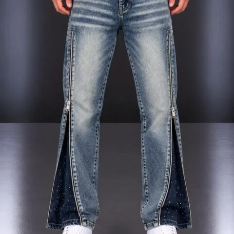 Jeans Flare Denim Stone Wash
